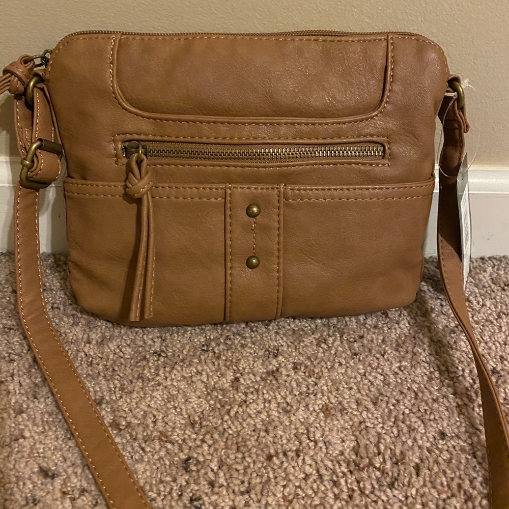 Tan crossbody purse